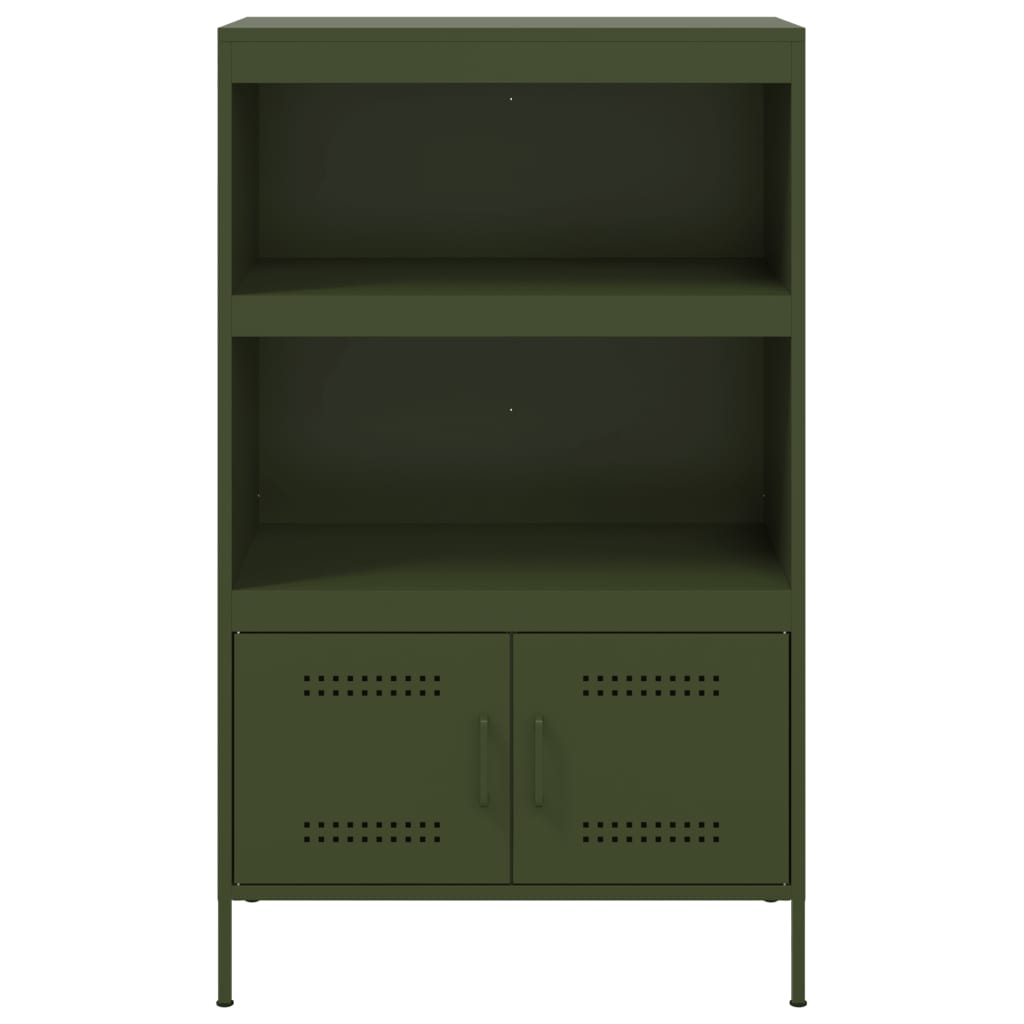 Credenza Verde Oliva 68x39x113 cm in Acciaio - homemem39