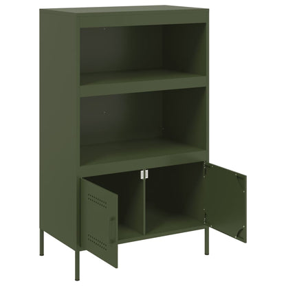 Credenza Verde Oliva 68x39x113 cm in Acciaio