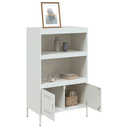 Credenza Bianca 68x39x113 cm in Acciaio