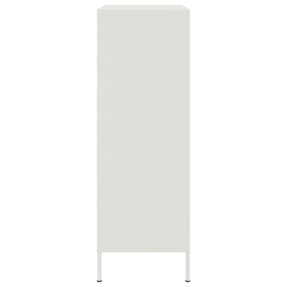 Credenza Bianca 68x39x113 cm in Acciaio