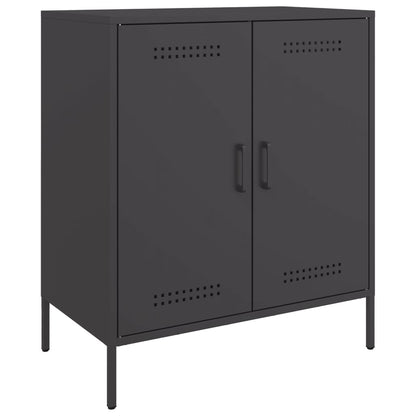 Credenza Nera 68x39x79 cm in Acciaio