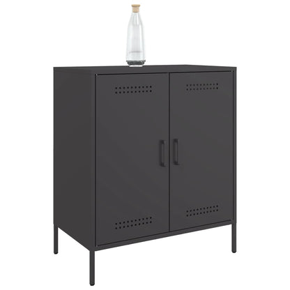 Credenza Nera 68x39x79 cm in Acciaio