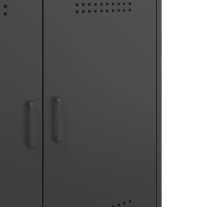 Credenza Nera 68x39x79 cm in Acciaio - homemem39