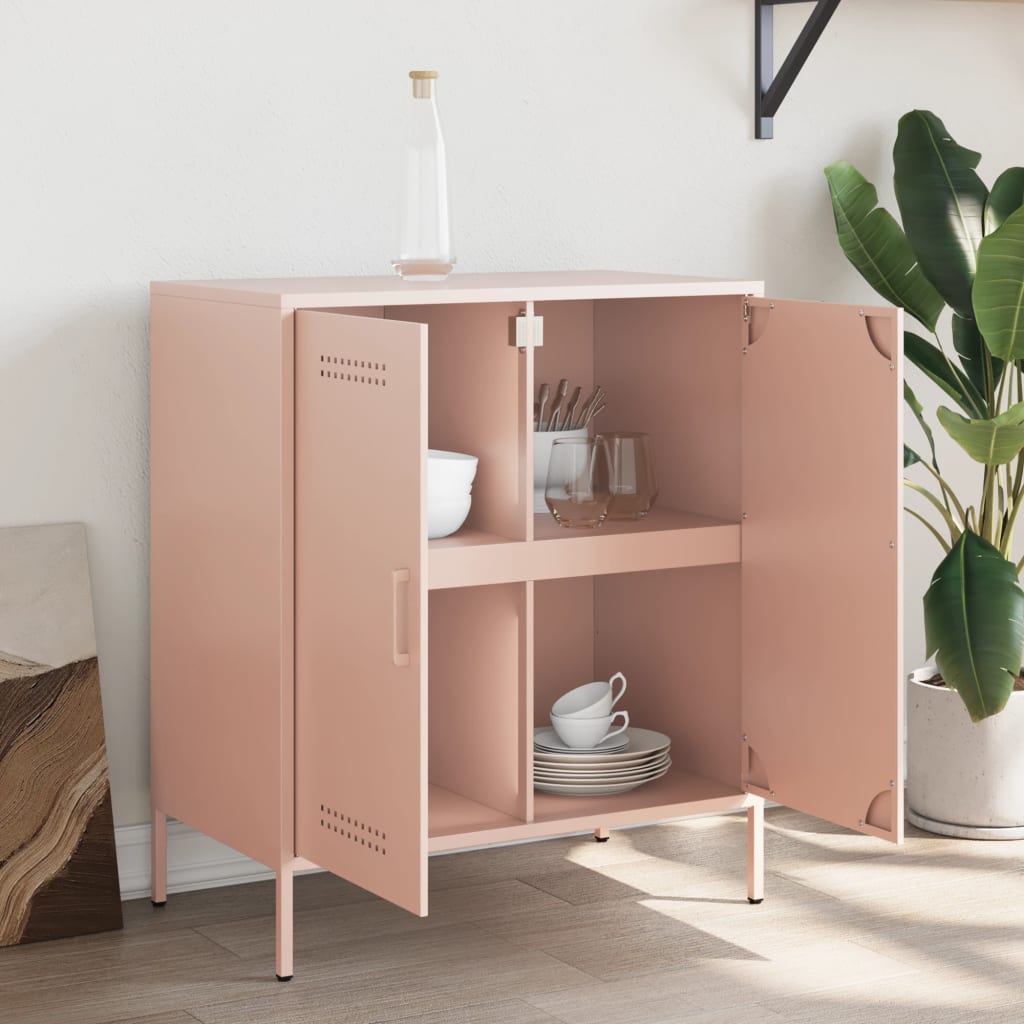 Credenza Rosa 68x39x79 cm in Acciaio