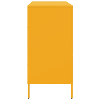 Credenza Giallo Senape 68x39x79 cm in Acciaio