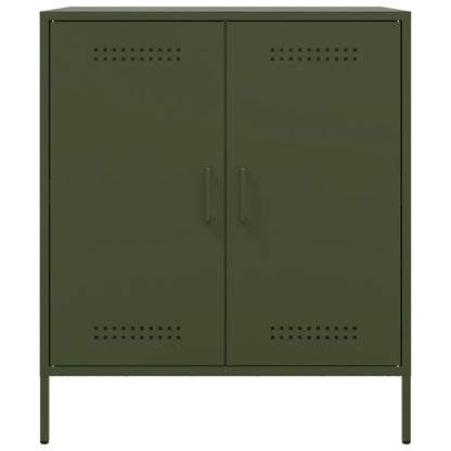 Credenza Verde Oliva 68x39x79 cm in Acciaio