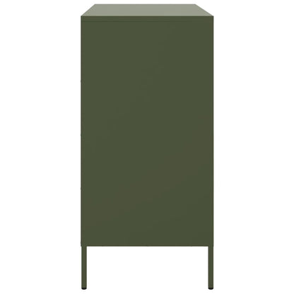 Credenza Verde Oliva 68x39x79 cm in Acciaio