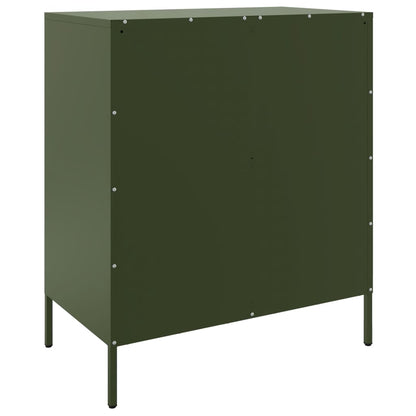 Credenza Verde Oliva 68x39x79 cm in Acciaio