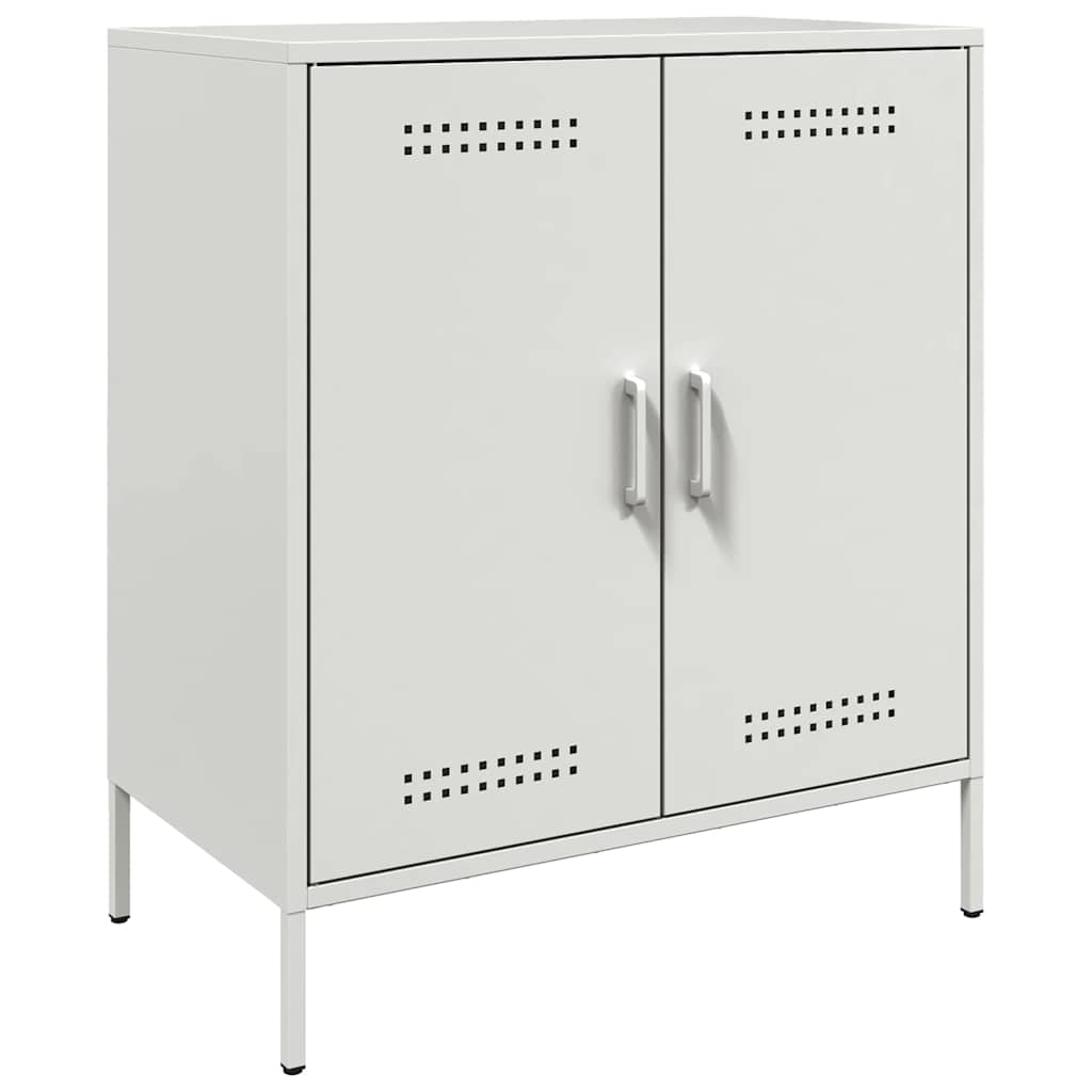 Credenza Bianca 68x39x79 cm in Acciaio