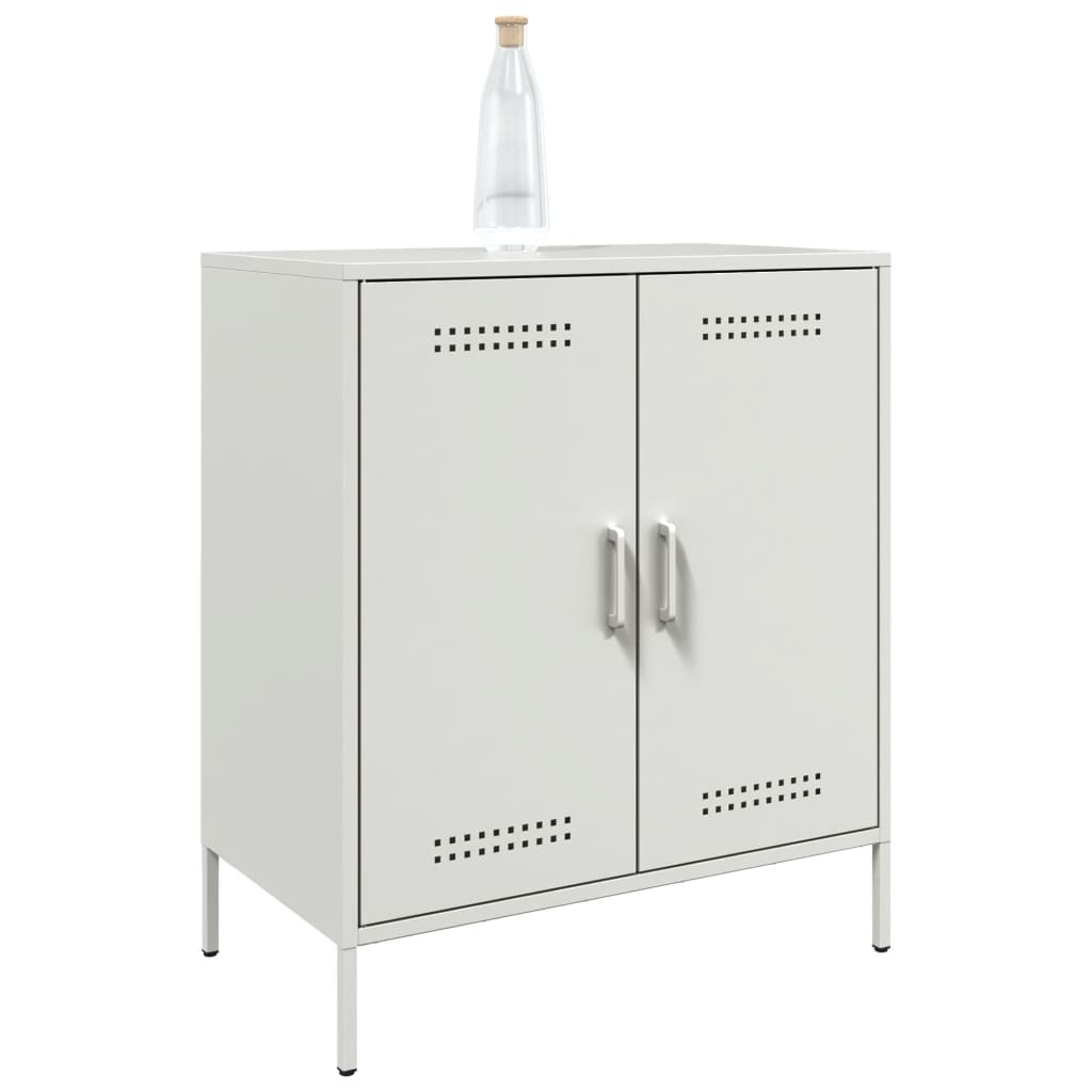 Credenza Bianca 68x39x79 cm in Acciaio