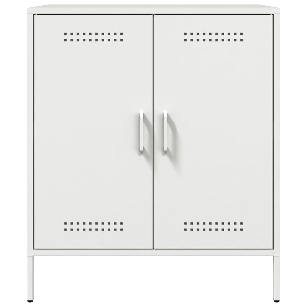 Credenza Bianca 68x39x79 cm in Acciaio