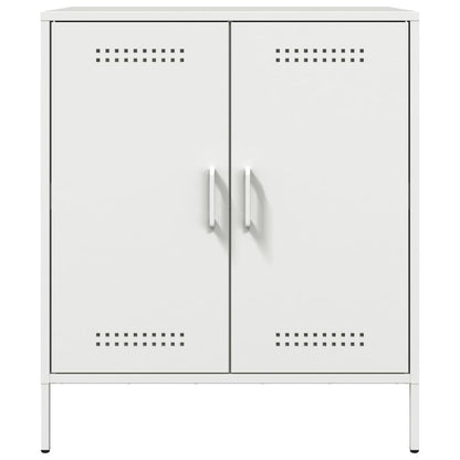 Credenza Bianca 68x39x79 cm in Acciaio - homemem39