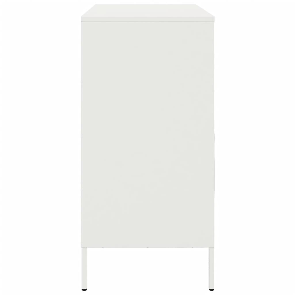 Credenza Bianca 68x39x79 cm in Acciaio