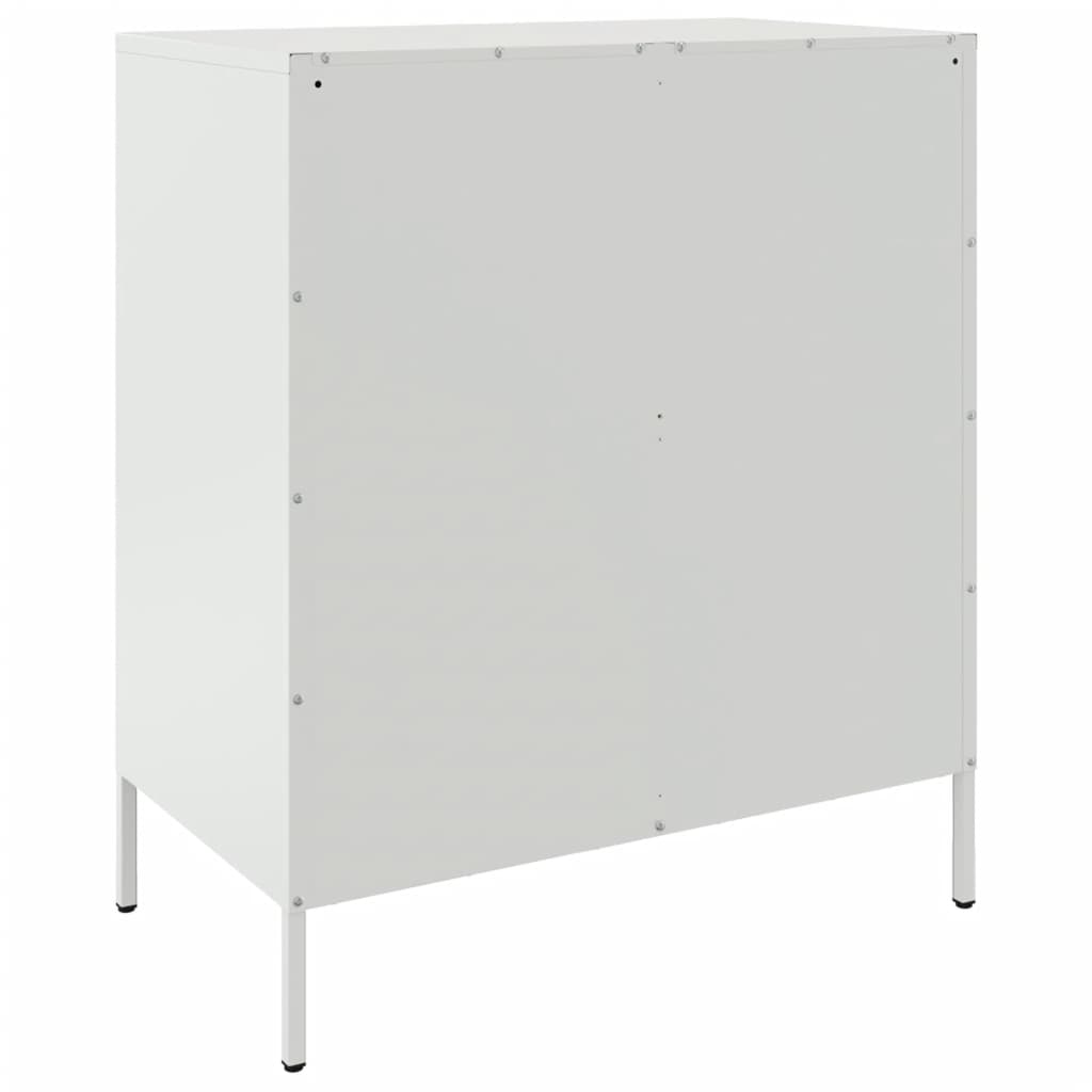 Credenza Bianca 68x39x79 cm in Acciaio - homemem39