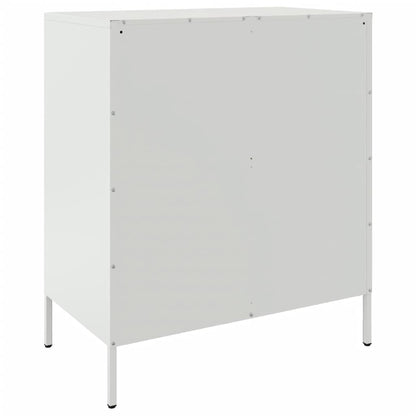 Credenza Bianca 68x39x79 cm in Acciaio - homemem39
