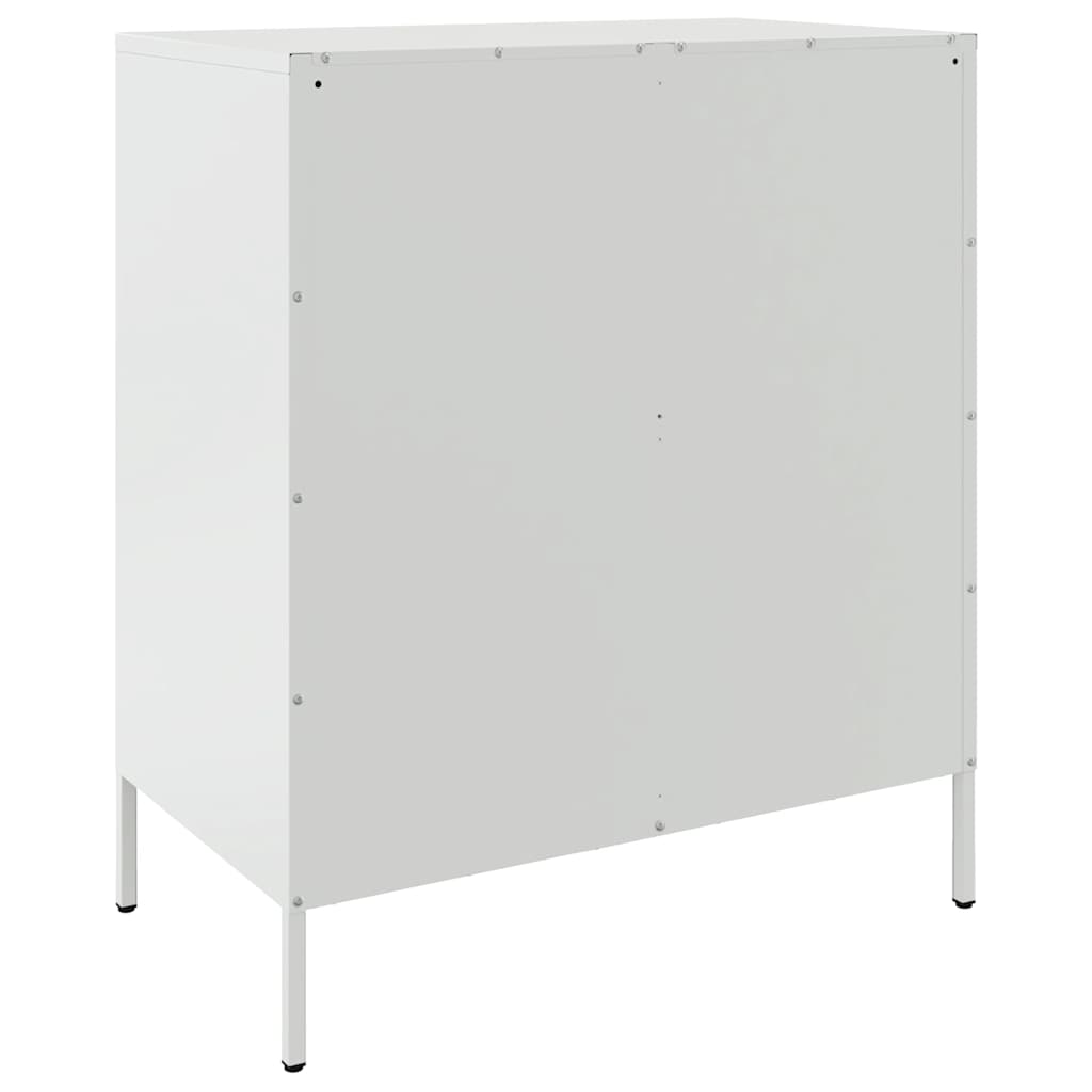 Credenza Bianca 68x39x79 cm in Acciaio