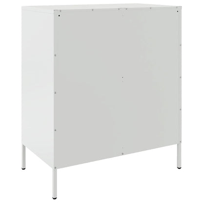 Credenza Bianca 68x39x79 cm in Acciaio