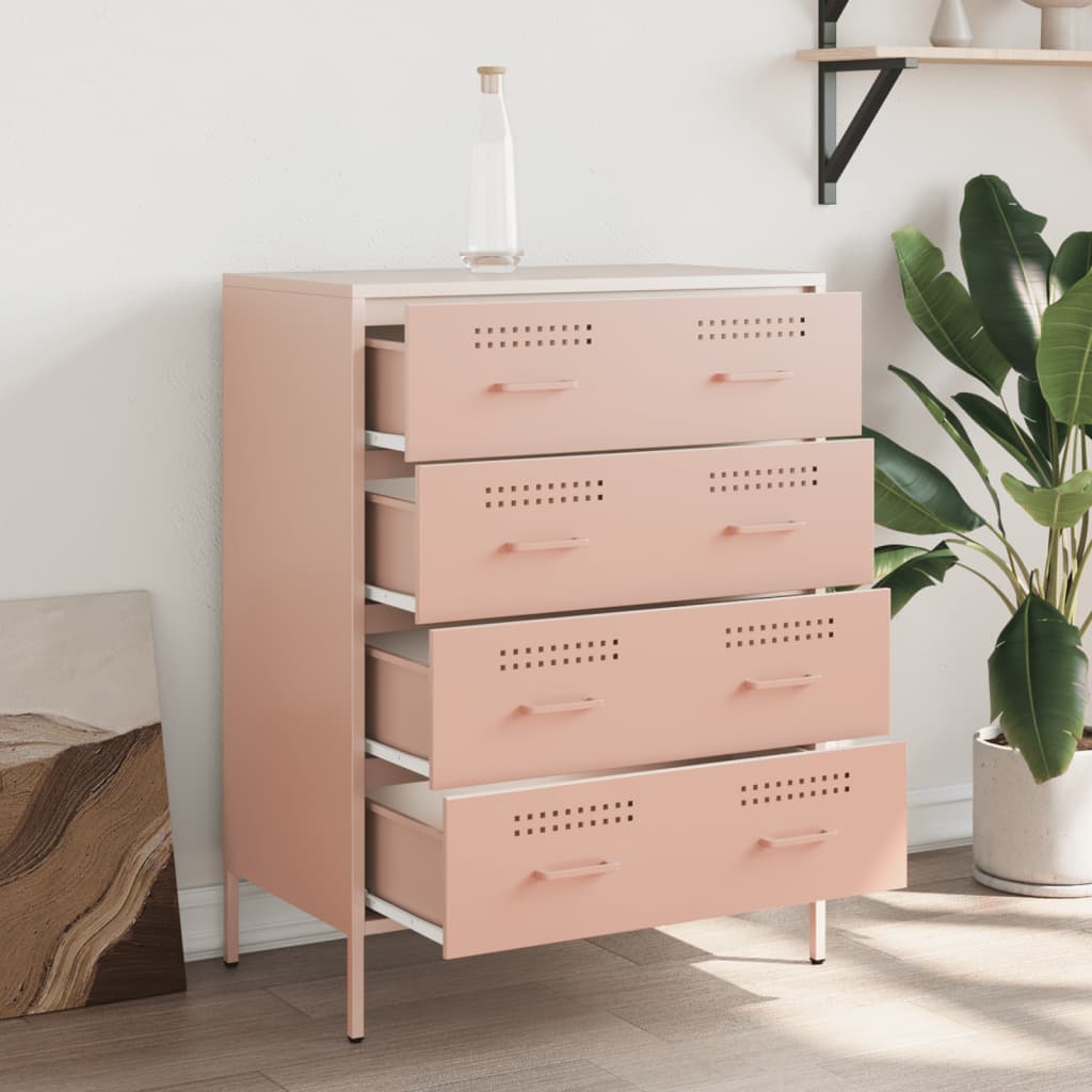 Credenza Rosa 68x39x89 cm in Acciaio