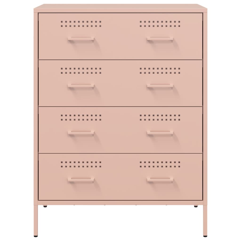 Credenza Rosa 68x39x89 cm in Acciaio - homemem39
