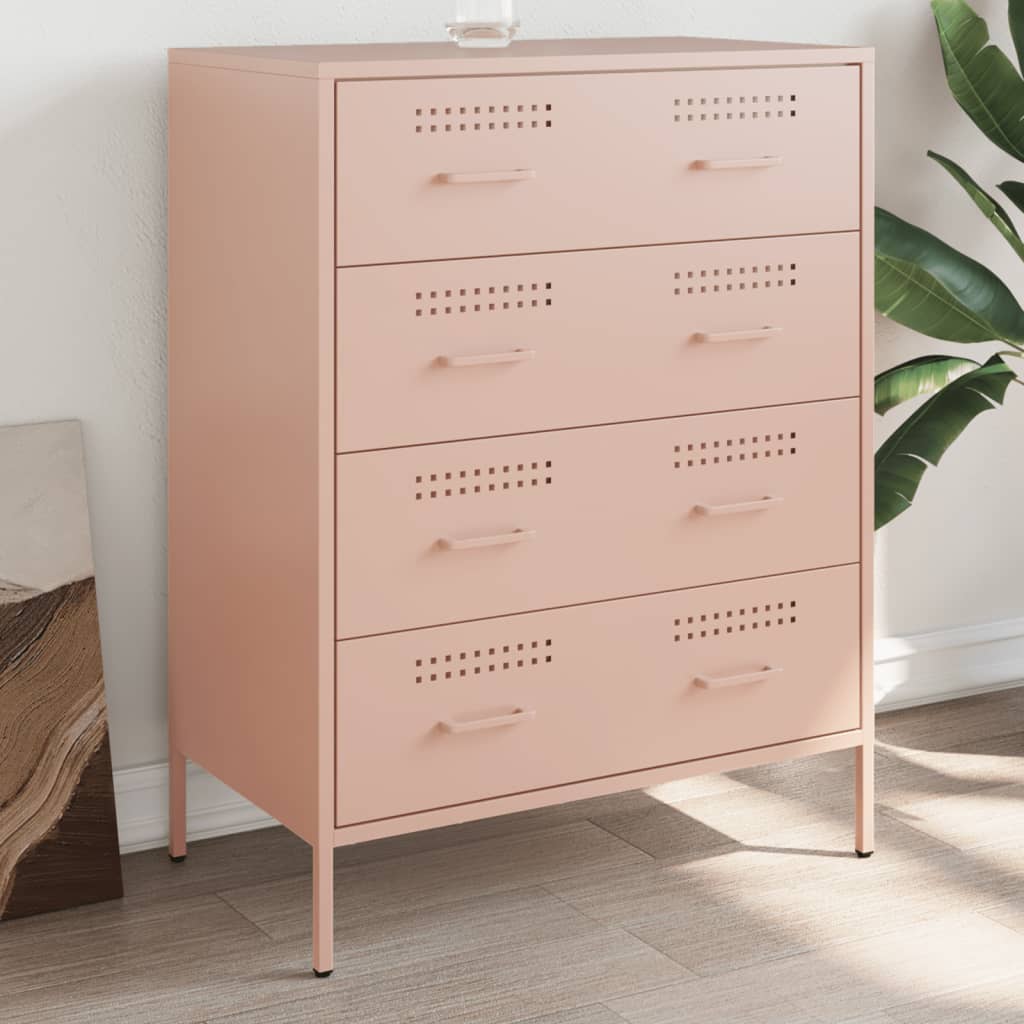 Credenza Rosa 68x39x89 cm in Acciaio