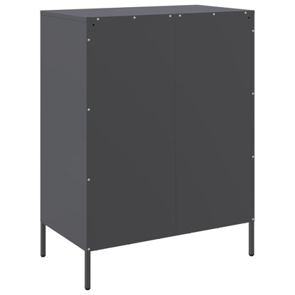 Credenza Antracite 68x39x89 cm in Acciaio - homemem39