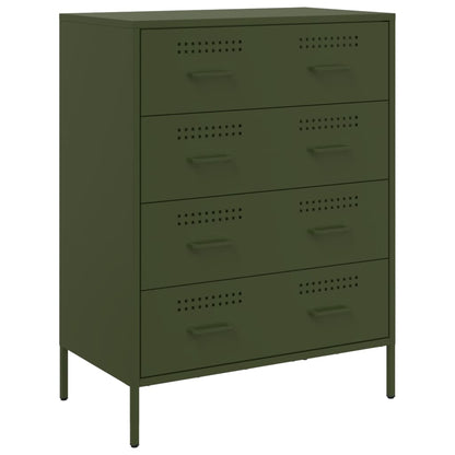 Credenza Verde Oliva 68x39x89 cm in Acciaio