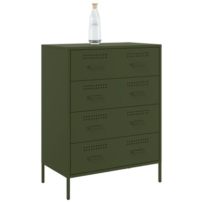 Credenza Verde Oliva 68x39x89 cm in Acciaio