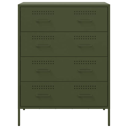 Credenza Verde Oliva 68x39x89 cm in Acciaio