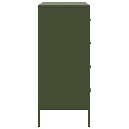 Credenza Verde Oliva 68x39x89 cm in Acciaio - homemem39