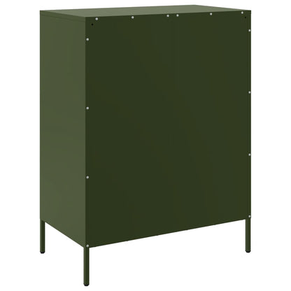 Credenza Verde Oliva 68x39x89 cm in Acciaio