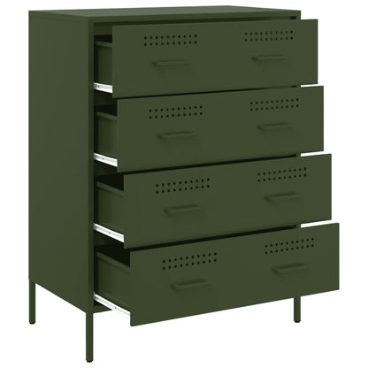 Credenza Verde Oliva 68x39x89 cm in Acciaio