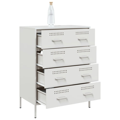 Credenza Bianca 68x39x89 cm in Acciaio