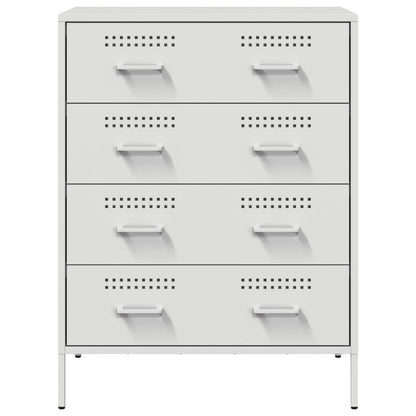 Credenza Bianca 68x39x89 cm in Acciaio - homemem39