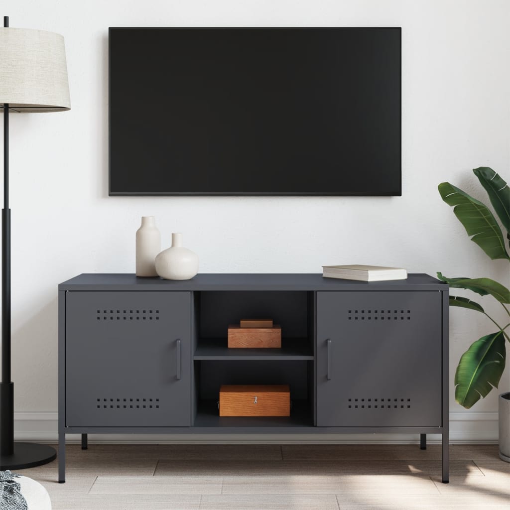 Mobile TV Antracite 100,5x39x50,5 cm in Acciaio | homemem39