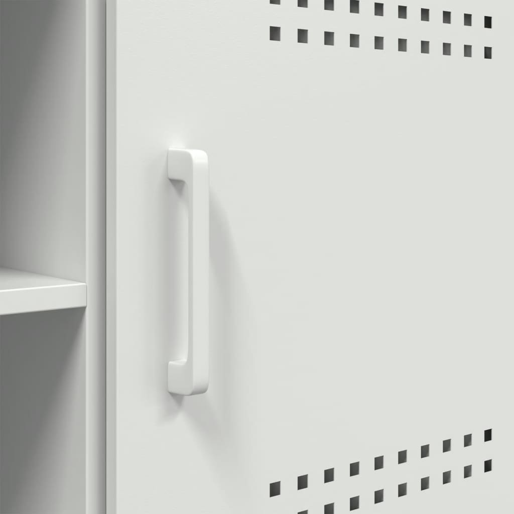 Mobile TV Bianco 100,5x39x50,5 cm in Acciaio - homemem39