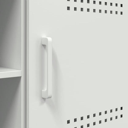 Mobile TV Bianco 100,5x39x50,5 cm in Acciaio - homemem39