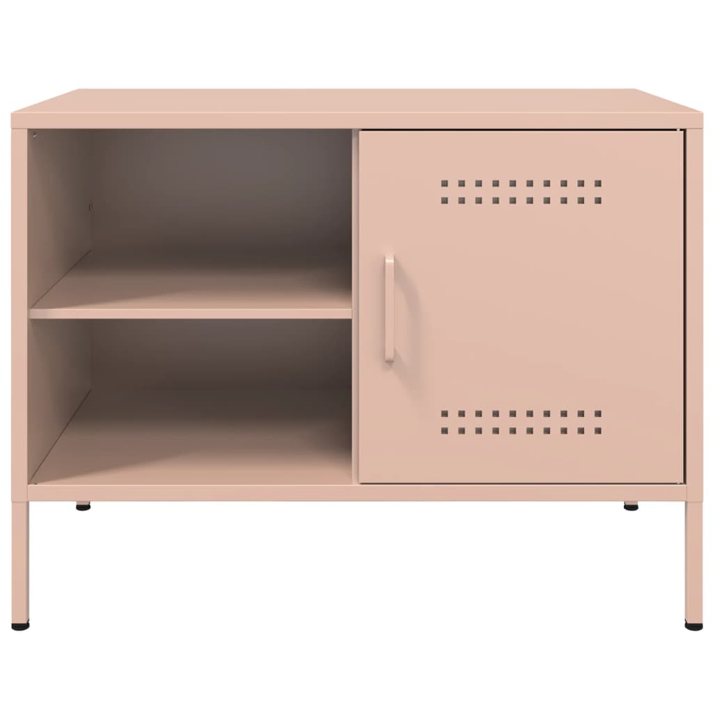 Mobili TV 2pz Rosa 68x39x50,5 cm in Acciaio - homemem39
