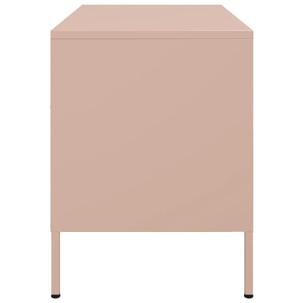 Mobili TV 2pz Rosa 68x39x50,5 cm in Acciaio - homemem39