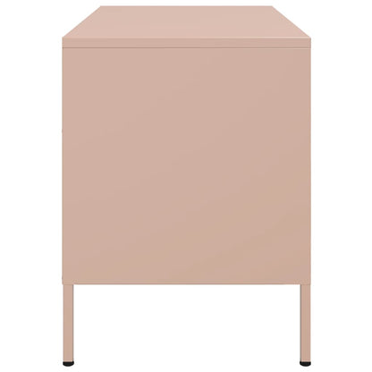 Mobili TV 2pz Rosa 68x39x50,5 cm in Acciaio - homemem39