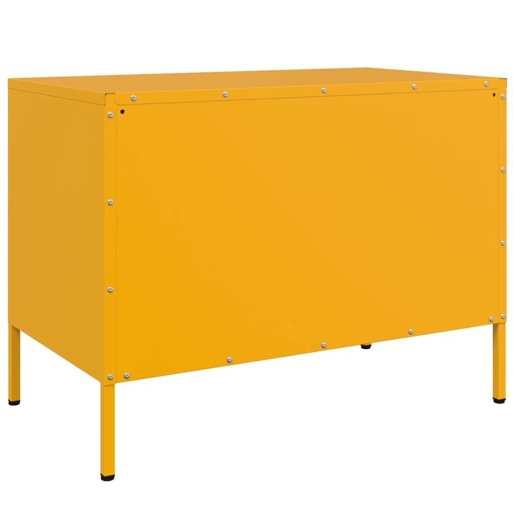 Mobile TV Giallo Senape 68x39x50,5 cm in Acciaio - homemem39