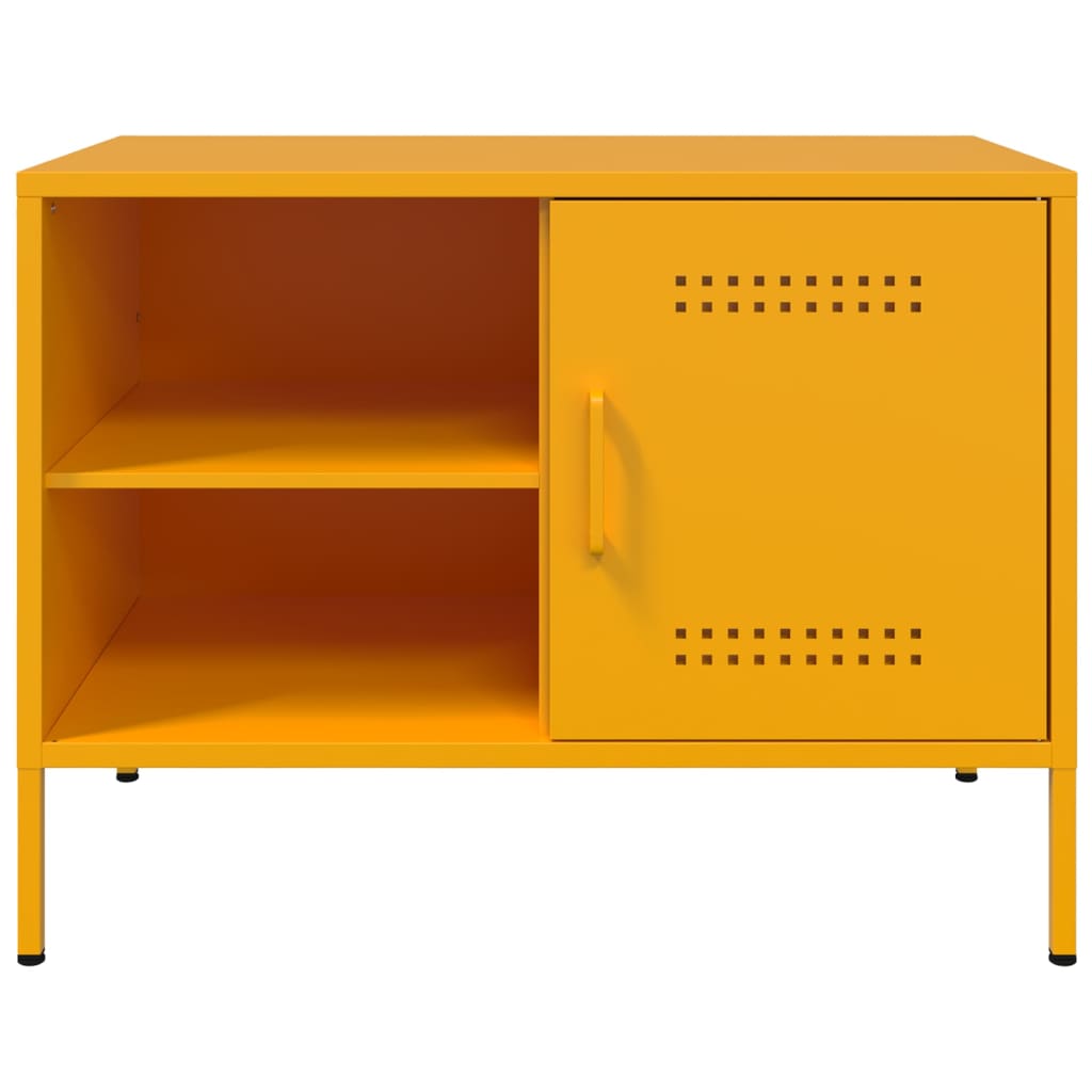 Mobili TV 2 pz Giallo Senape 68x39x50,5 cm in Acciaio - homemem39