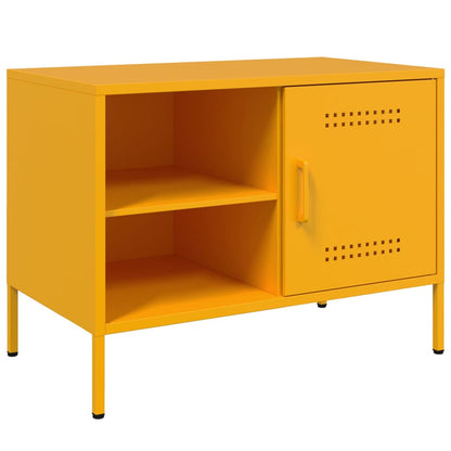 Mobili TV 2 pz Giallo Senape 68x39x50,5 cm in Acciaio - homemem39