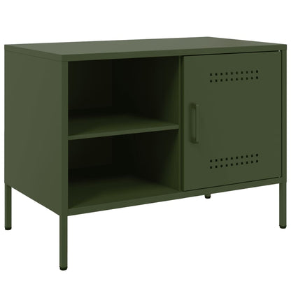 Mobile TV Verde Oliva 68x39x50,5 cm in Acciaio - homemem39