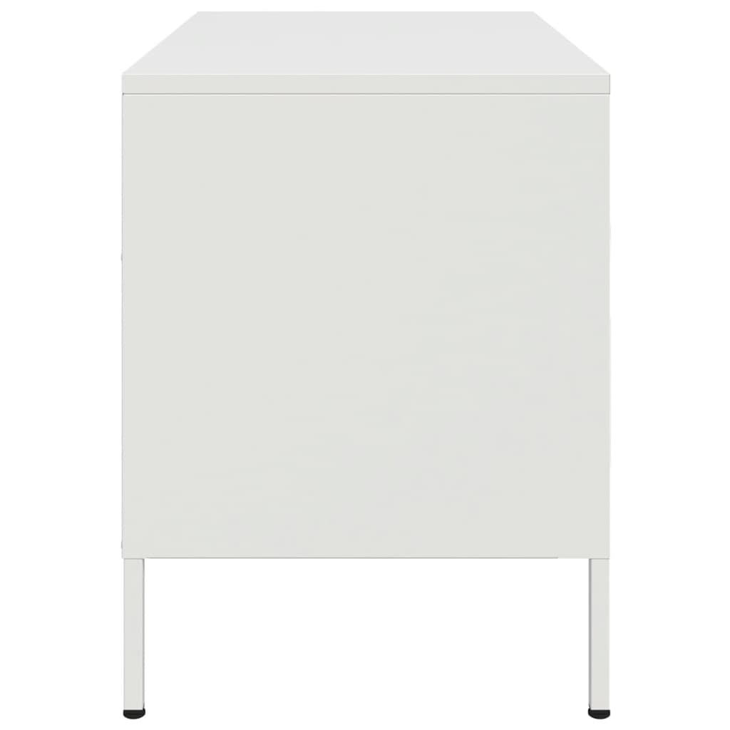 Mobile TV Bianco 68x39x50,5 cm in Acciaio - homemem39