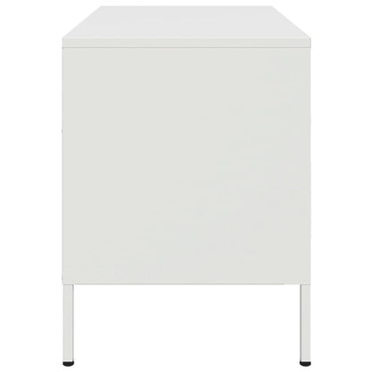 Mobile TV Bianco 68x39x50,5 cm in Acciaio - homemem39