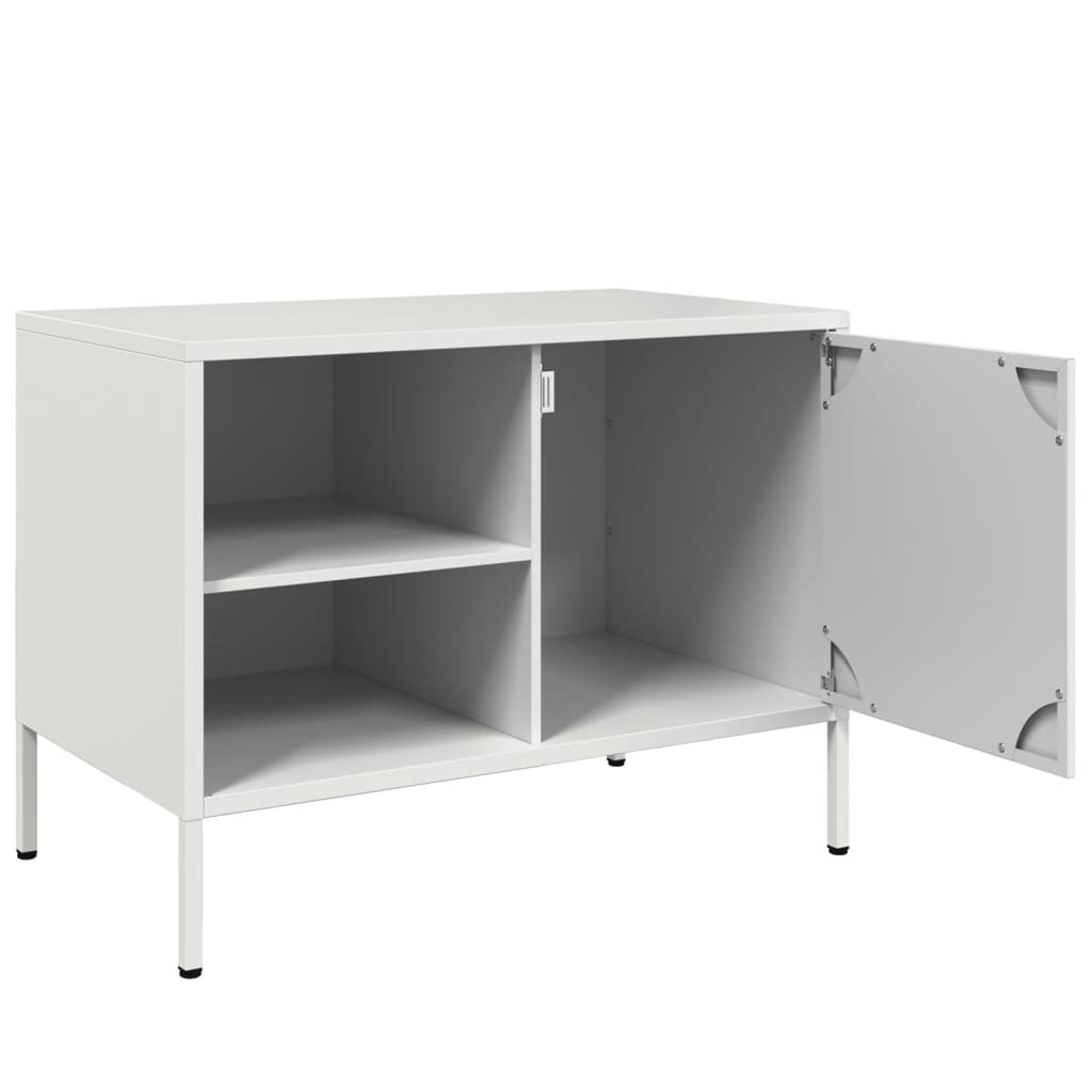 Mobili TV 2pz Bianchi 68x39x50,5 cm in Acciaio - homemem39