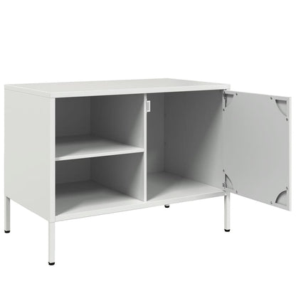 Mobili TV 2pz Bianchi 68x39x50,5 cm in Acciaio - homemem39