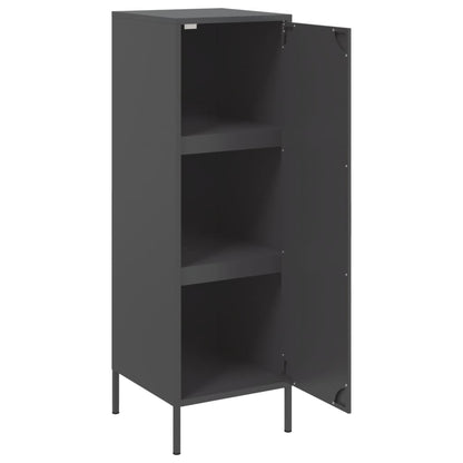 Credenza Nera 36x39x113 cm in Acciaio - homemem39