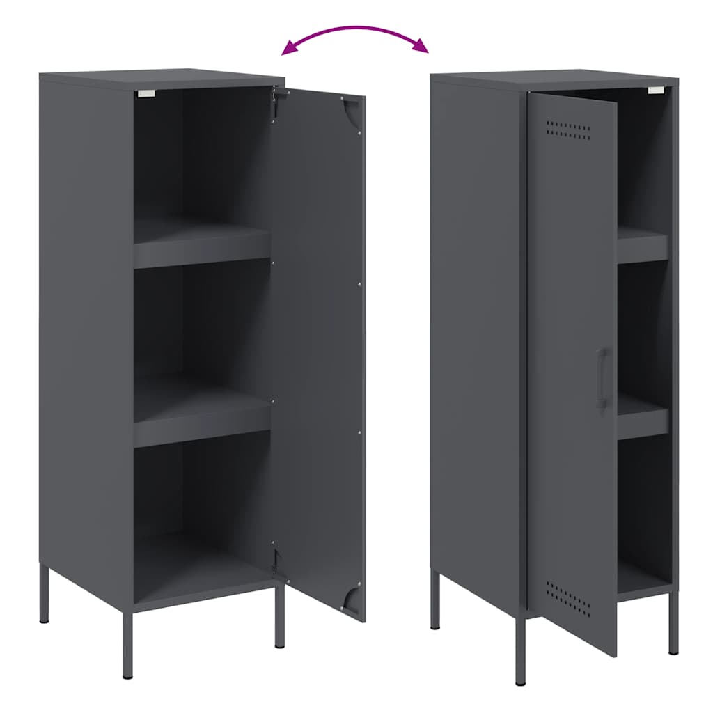 Credenza Antracite 36x39x113 cm in Acciaio