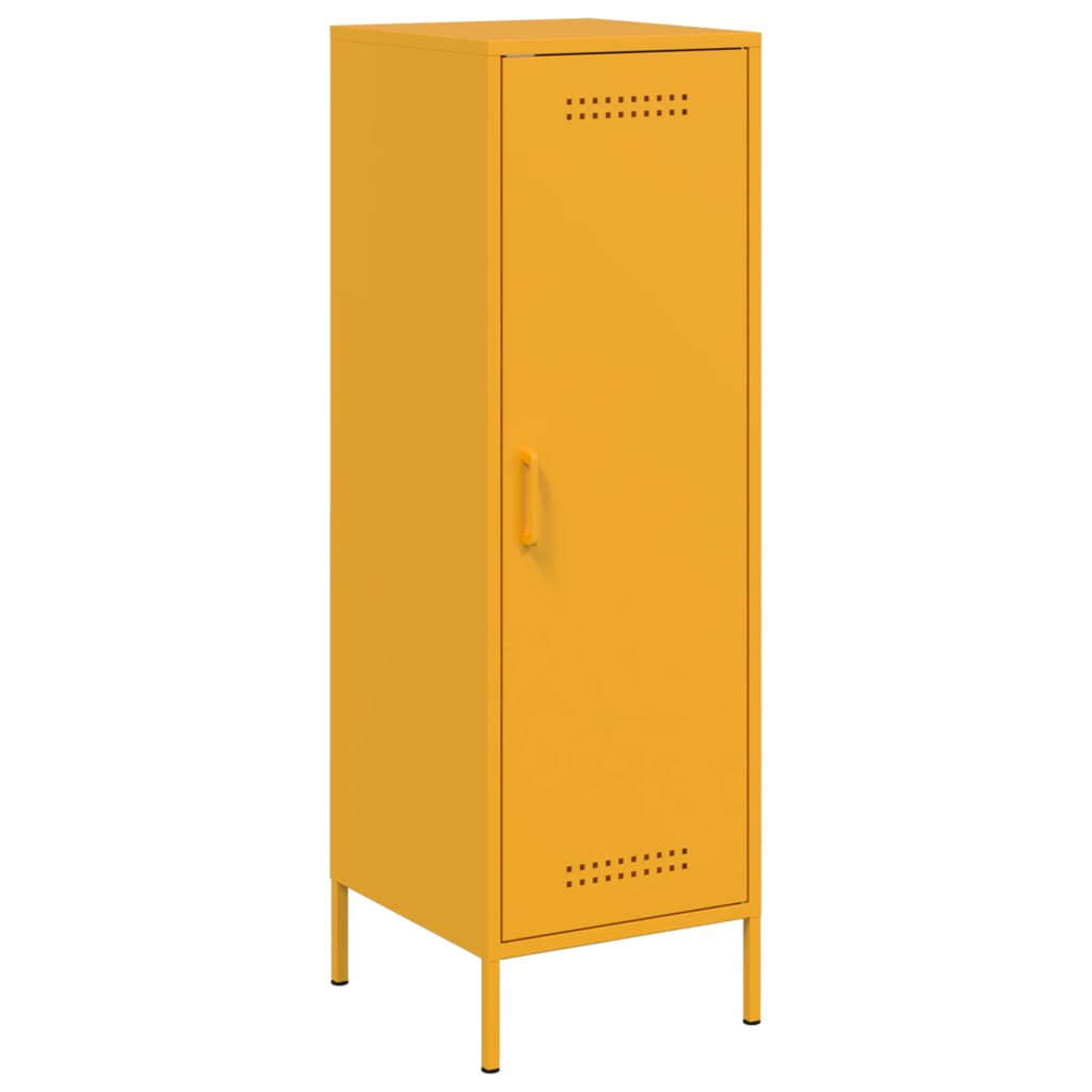 Credenza Giallo Senape 36x39x113 cm in Acciaio